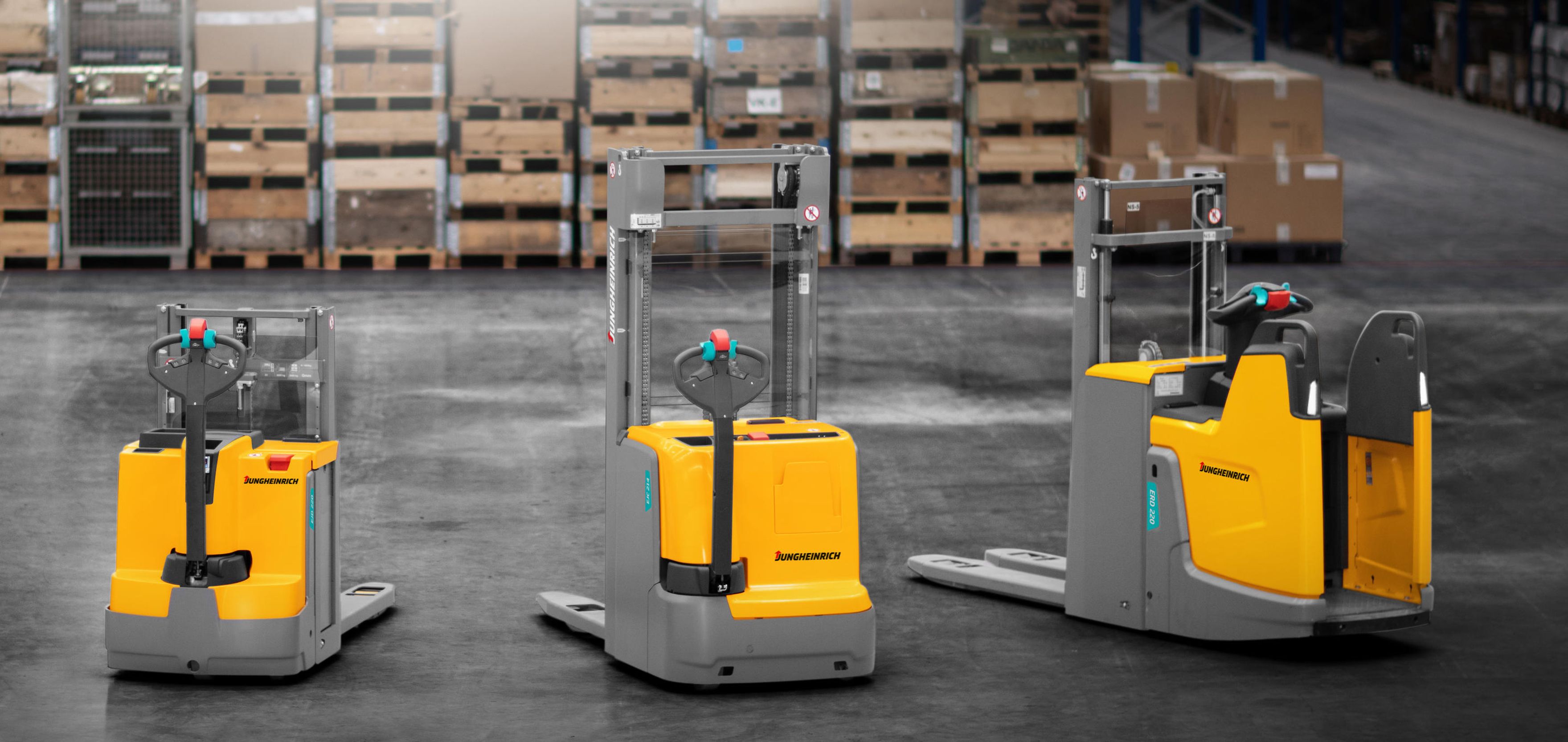 Electric pallet stackers
